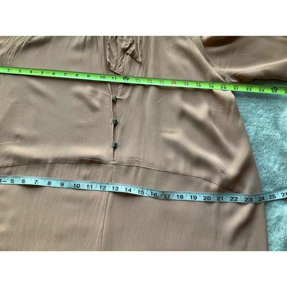 Zara trf womens size Medium maxi dress blush pink bows (see flaws) - Picture 5 of 11